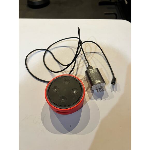 Echo Dot Kids Edition an Echo designed for kids punch red case - Picture 5 of 6